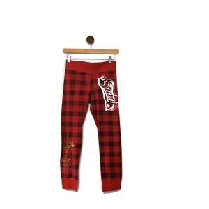 Women's SMET Christian Audigier Red Spec Punk Legging Pants Born On The Street
